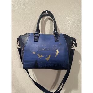 NWOT Loungefly Disney Peter Pan On to Neverland Night Sky Satchel Bag Purse Hook
